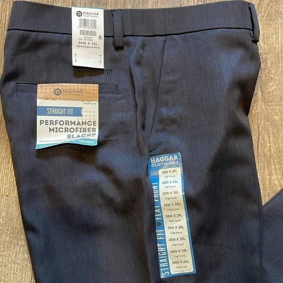 Haggar‎ Flat Front Straight Fit 29L Dress Pant - Picture 11 of 12